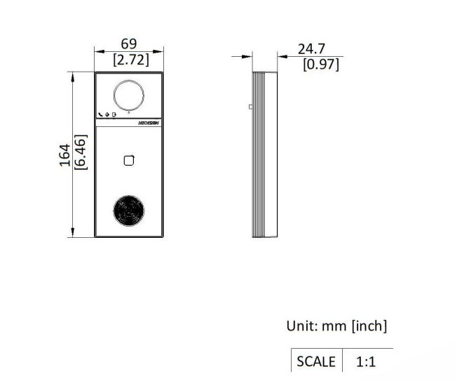 Hikvision DS‑KV6114‑WBE1 Villa Door Station — 4MP, Dual Lock Control, Smart Access