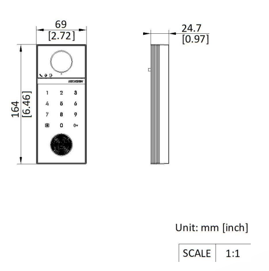 Hikvision DS‑KV6124‑WBE1 Villa Door Station — 4MP, Dual Lock, PIN & Smart Access