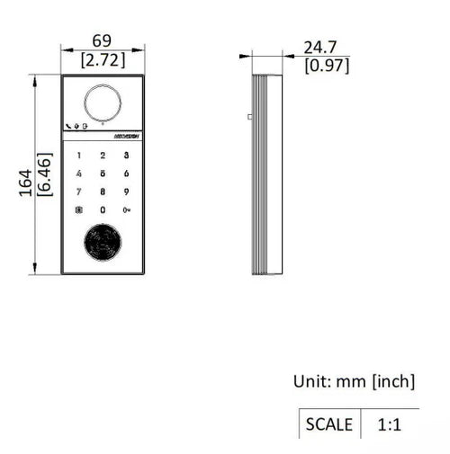 Hikvision DS-KH9510-WTE1(B) + DS-KV6124-WBE1 IP Video Intercom Kit – Smart Touchscreen Indoor Station with Villa Door Station (Intercom Kit)