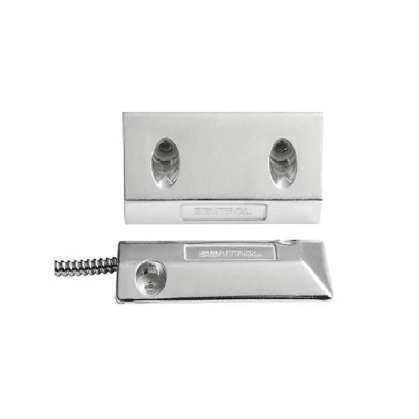 SENTROL, Reed switch, Magnetic contact for overhead doors, 3" gap, Closed loop, Includes 18" stainless steel armoured cable