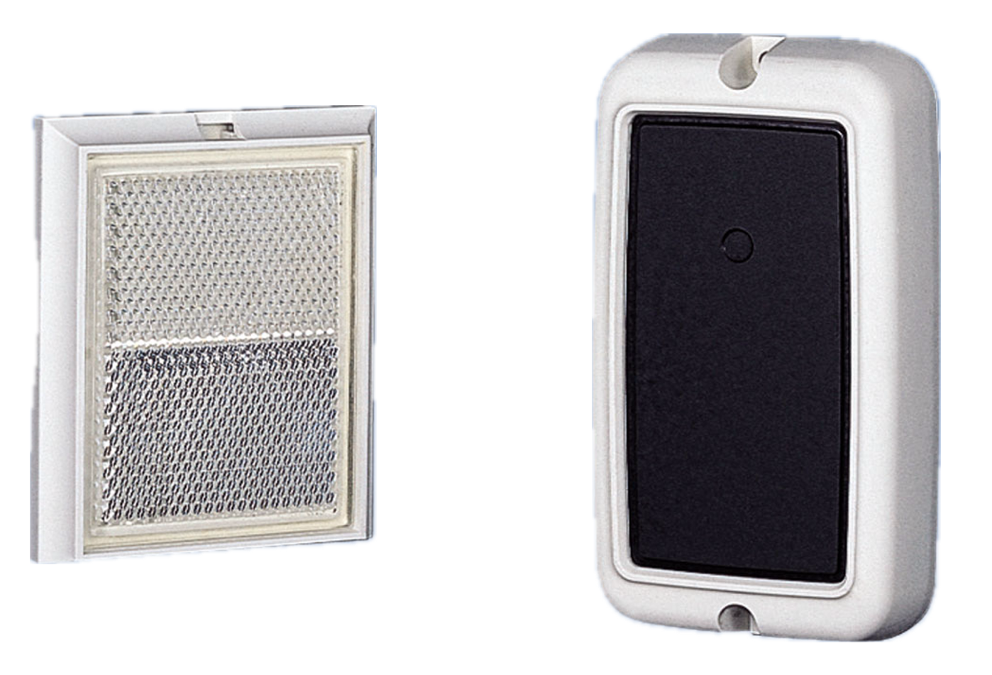 TAKEX PR‑5B Reflector Beam Sensor – 5m Range, White Enclosure, SPDT Output, Hardwired, Compact Indoor Photoelectric Beam