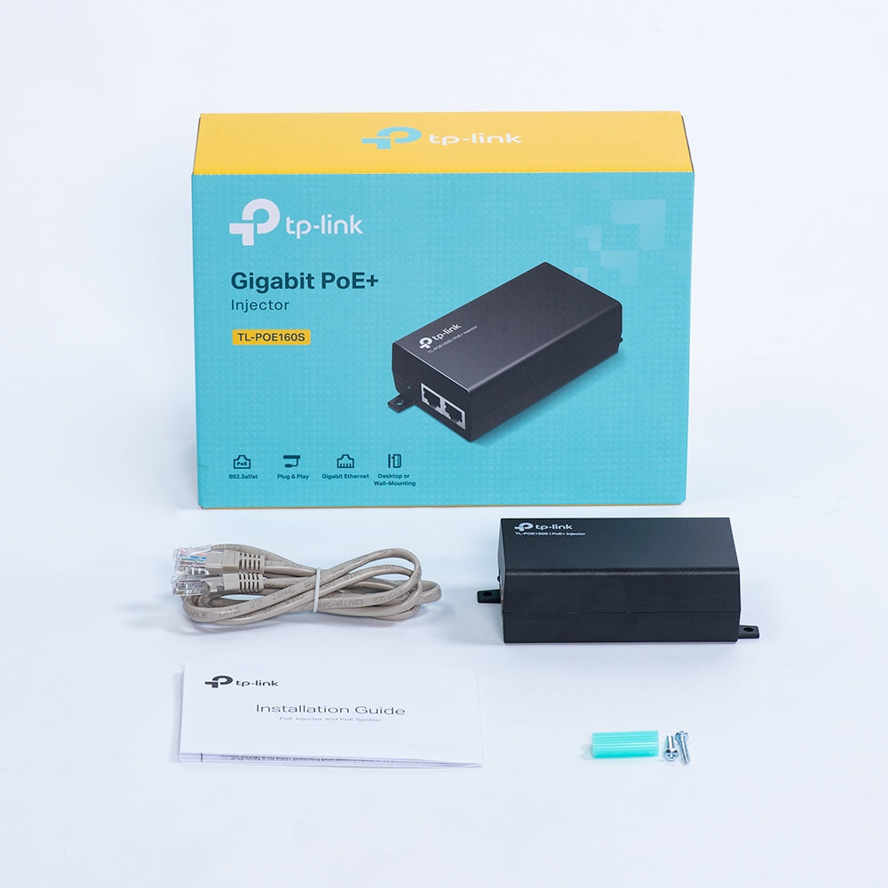 TL-POE160S | Gigabit PoE+ Injector | IEEE802.3af/at | Up to 30W Power over Ethernet