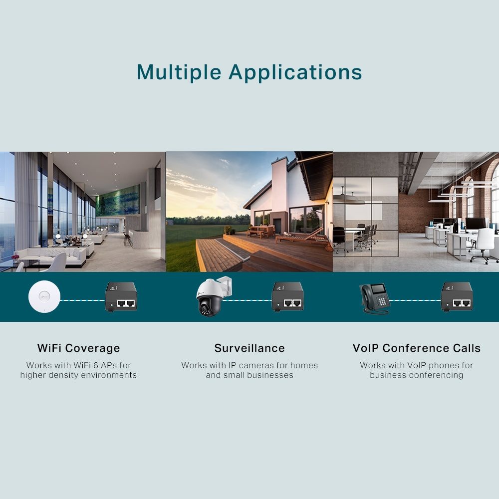 TL-POE260S | 2.5G PoE+ Injector | Up to 30W IEEE802.3af/at Compliant Gigabit Power Injector