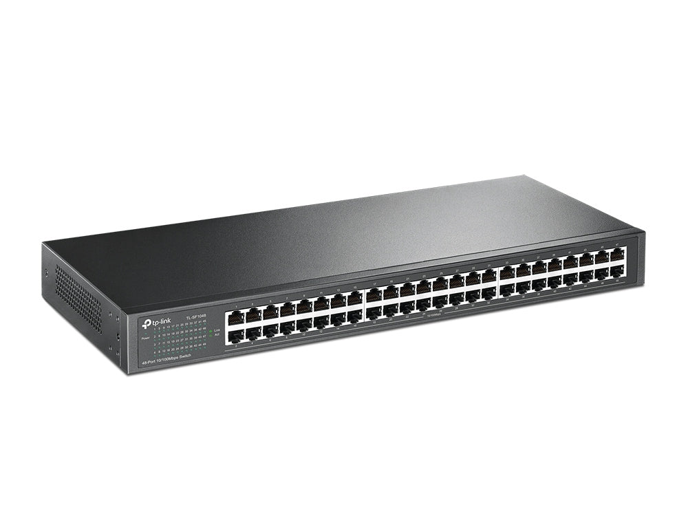 TP-Link TL-SF1048 48-Port 10/100Mbps Rackmount Ethernet Switch | Power-Saving | Fanless | Enterprise-Grade