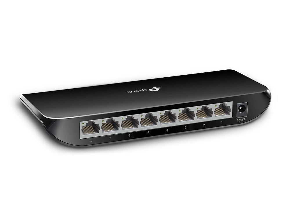 TP-Link TL-SG1008D 8-Port Gigabit Desktop Switch | Green Ethernet | Plug & Play | Compact Plastic Housing