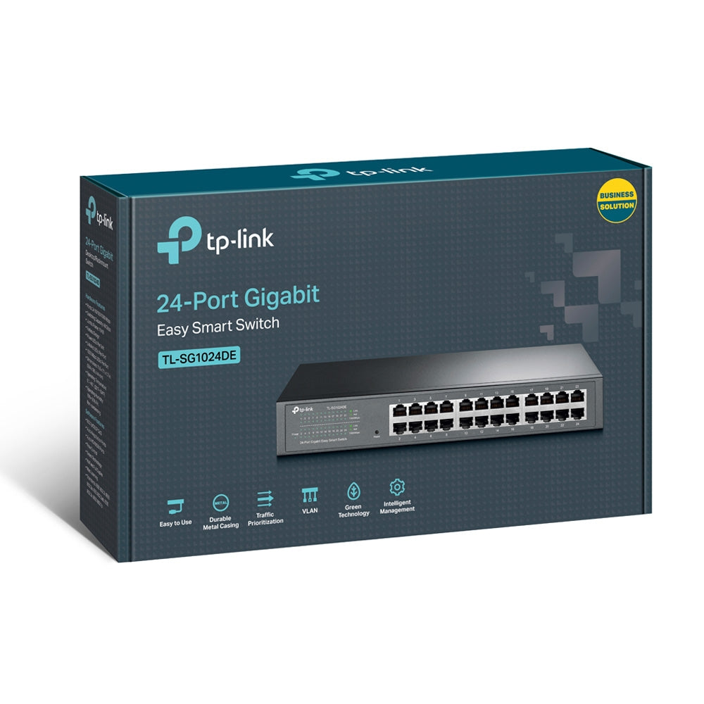 TP-Link TL-SG1024DE 24-Port Gigabit Easy Smart Switch | Efficient Network Management & High-Speed Connectivity