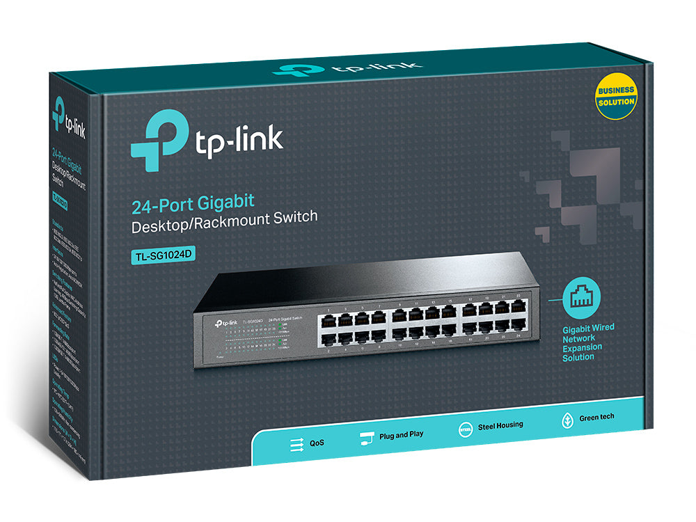 TP-Link TL-SG1024D 24-Port Gigabit Desktop/Rackmount Switch | Efficient High-Speed Networking for Business and Office