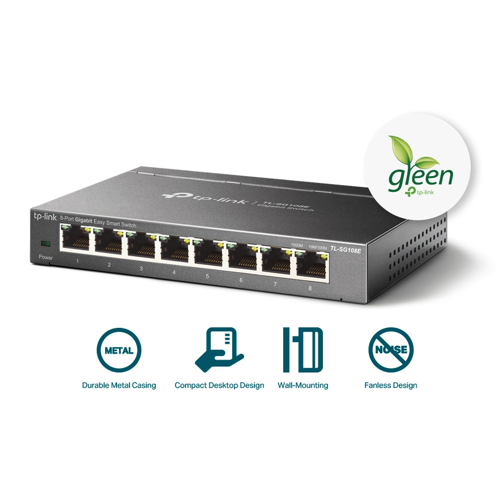 TP-Link TL-SG108E 8-Port Gigabit Easy Smart Switch |