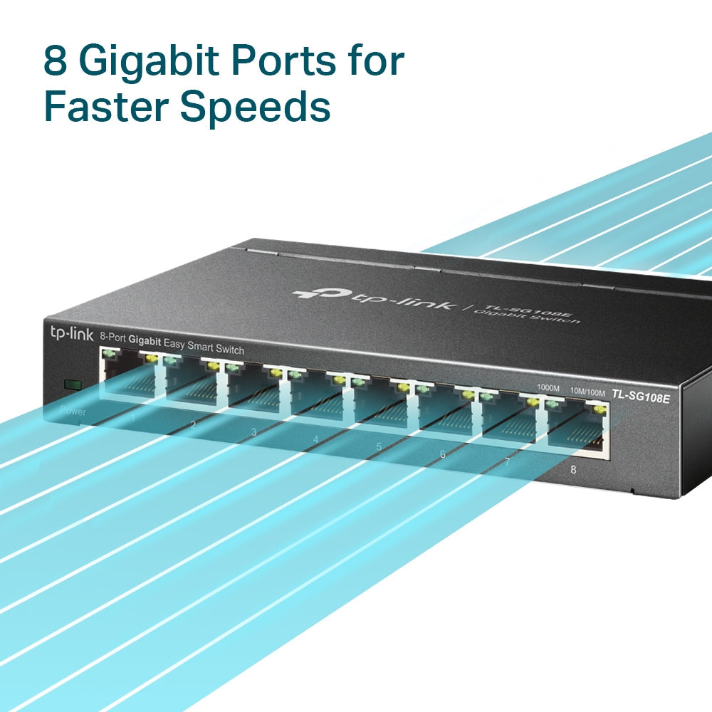 TP-Link TL-SG108E 8-Port Gigabit Easy Smart Switch |