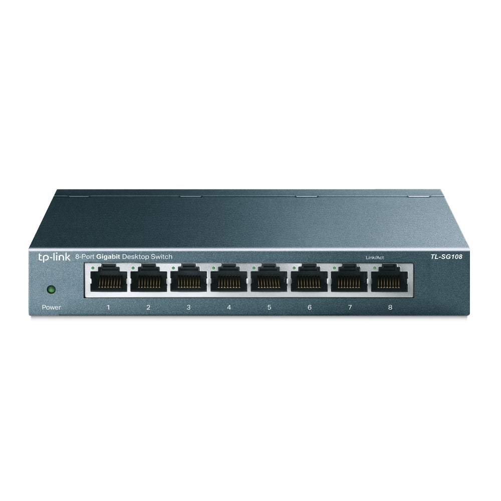 TP-Link TL-SG108 8-Port Gigabit Desktop Switch | Metal Housing | Plug & Play Network Expansion