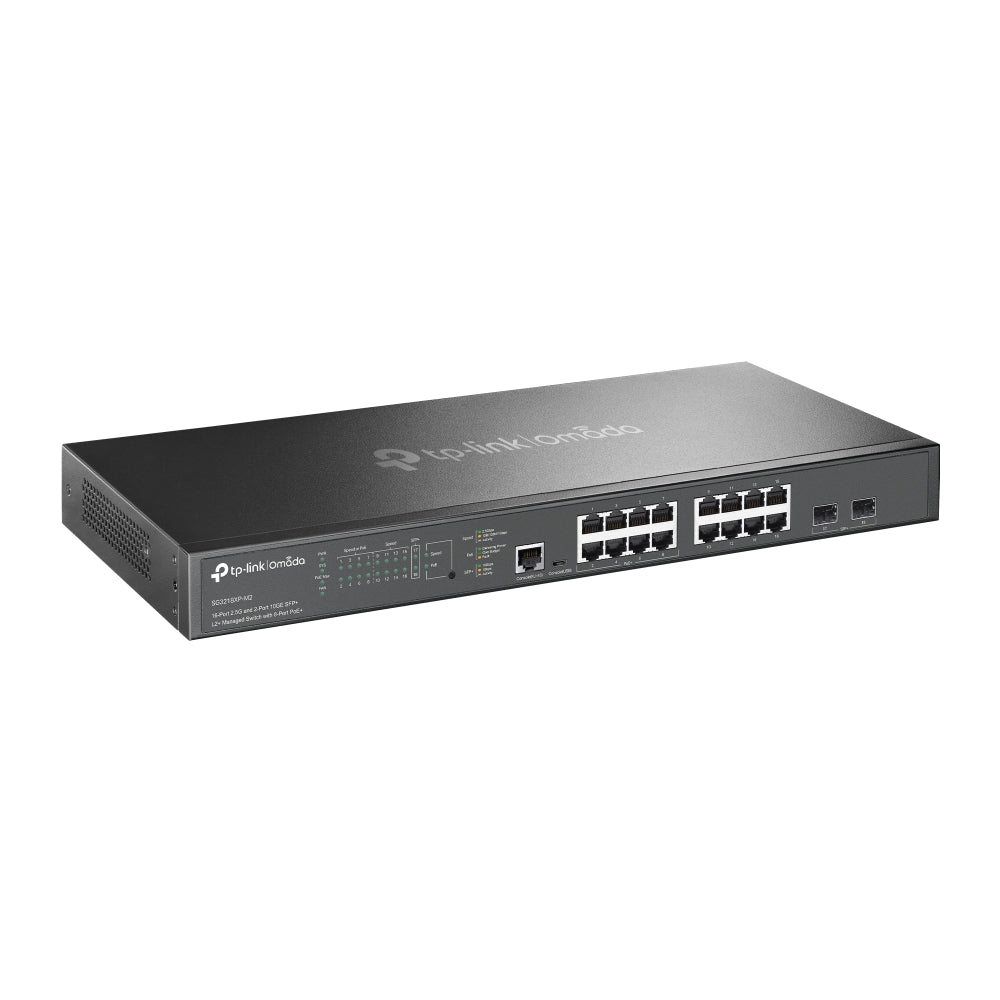 TP-Link SG3218XP-M2 – Omada 16-Port 2.5G and 2-Port 10GE SFP+ L2+ Managed Switch with 8-Port PoE+