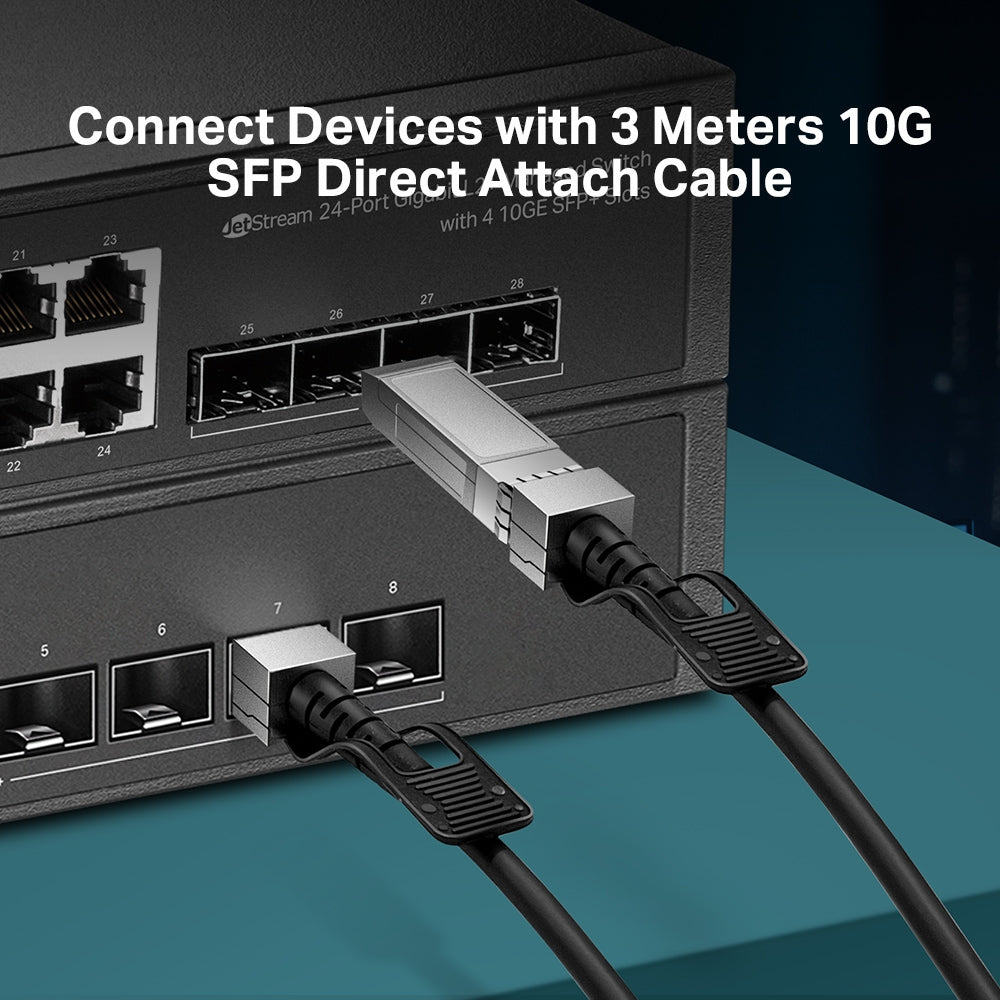 TP-Link TL-SM5220-3M | 3m 10G SFP+ DAC Cable | Passive High-Speed Connectivity for Data Centers & Enterprise