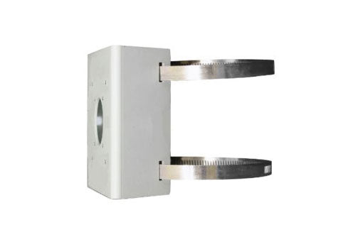 UNIVIEW UNVTR-UP06-B-IN POLE MOUNT BRACKET SUITS BULLET PTZ/ BULLET/ SPEED DOME PTZ/ OMNIVIEW/ POS.PTZ WHITE ALUMINIUM ALLOY/STAINLESS STEEL SUITS 67-127 (MM) POLE 0.2 KG