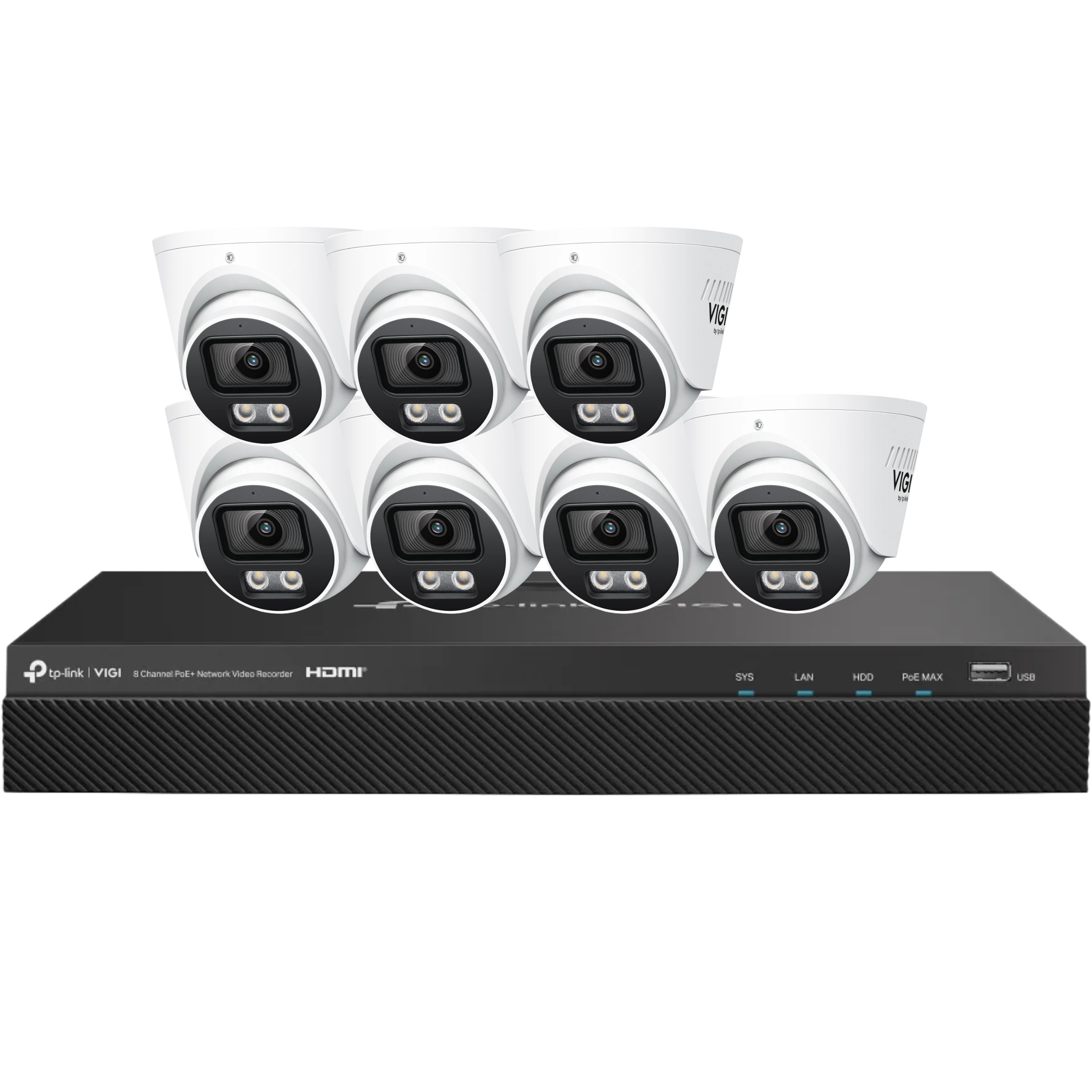 TP-Link VIGI InSight S445S 4MP ColourPro turret camera with 2.8mm lens, part of CCTV Tradie surveillance kit with PoE NVR