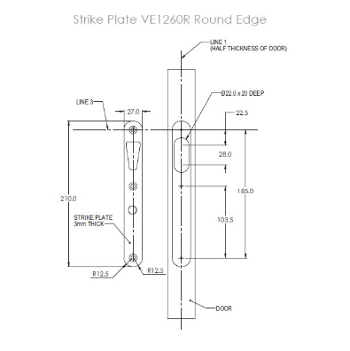 FSH VE1260S High Torque Eco Drop Bolt – Motorised, Multi-Voltage, 1000kg Holding Force, 35kg Pre-Load Tolerance, Fire Rated, Fully Monitored