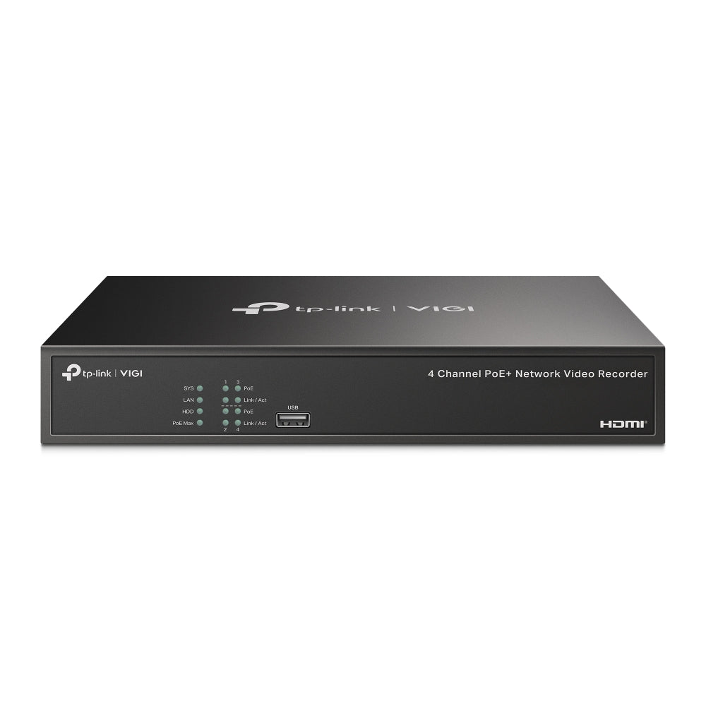 TP-Link VIGI NVR1004H-4P 4-Channel PoE+ Network Video Recorder