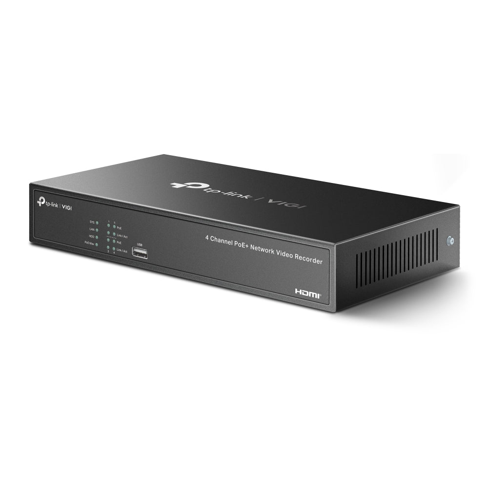 TP-Link VIGI NVR1004H-4P 4-Channel PoE+ Network Video Recorder