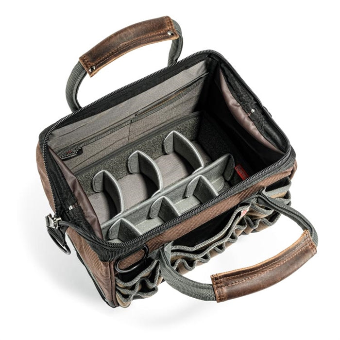 Veto Pro Pac DR-LC Contractor Series Tool Bag – 27-Pocket Gate Mouth Drill Bag with Waterproof Base & Adjustable Interior Panel