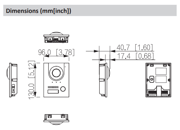 Dahua DHI-VTO2202FB-P-S3 Black 2-Wire and PoE IP Villa Door Station – 2MP Video Intercom, IP65 & IK07
