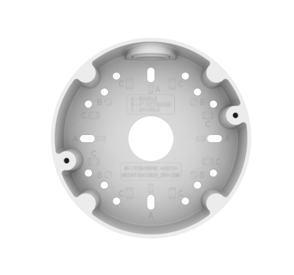 Wisenet Back Box SBV‑125BW – White Aluminum CCTV Junction/Back Box for QNE‑8011R/QNE‑8021R Cameras