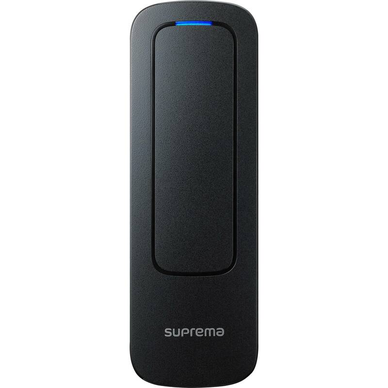 SUPREMA XPD2-MDB XPass D2 Outdoor Mullion compact reader, RS-485 OSDP secure connection to CoreStation, Wiegand, EM, Mifare, DESFire/EV1, FeliCa, Mobile card (NFC/BLE), IP67, IK08, 12V DC