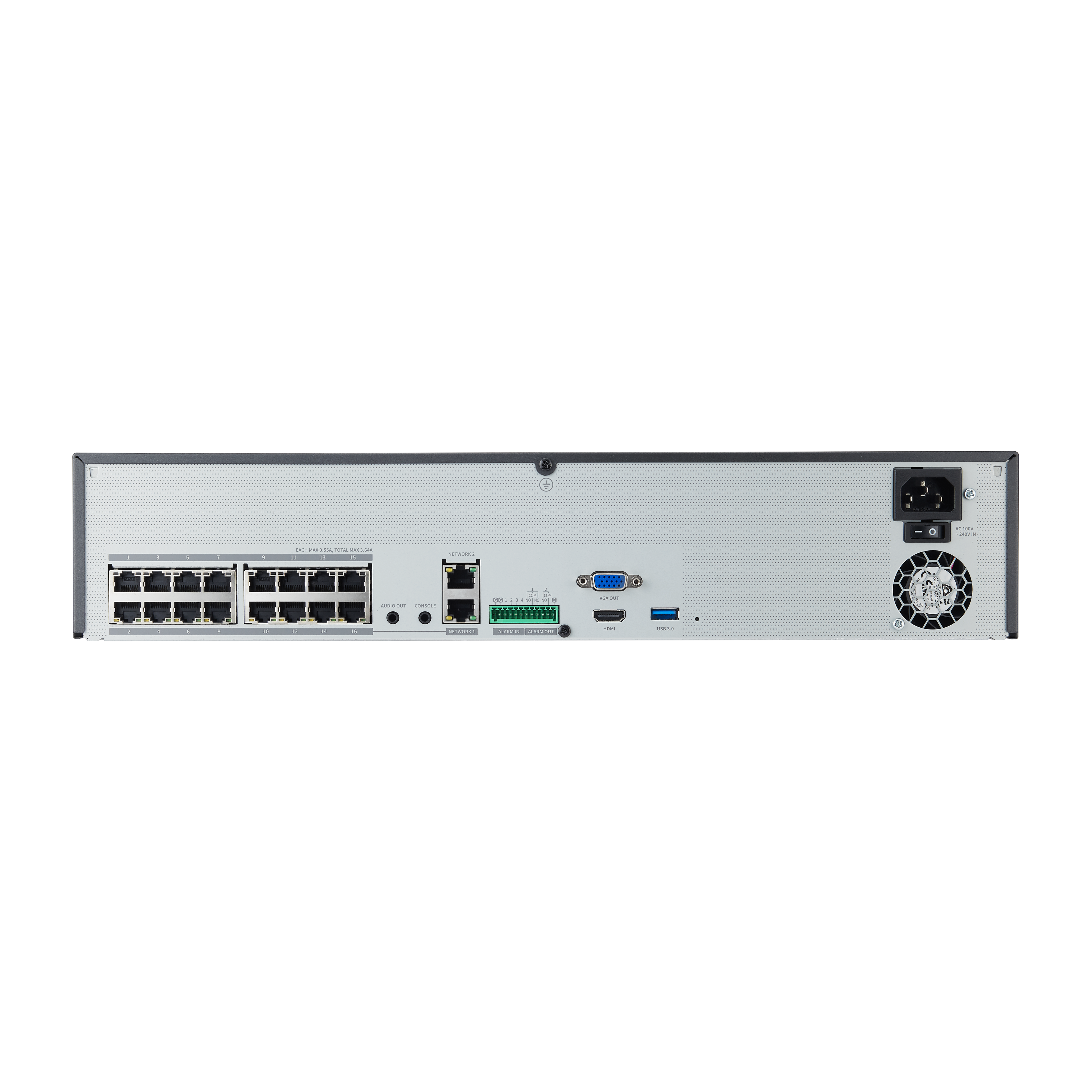 Hanwha Vision XRN-1620SB1 16CH AI Network Video Recorder (NVR)