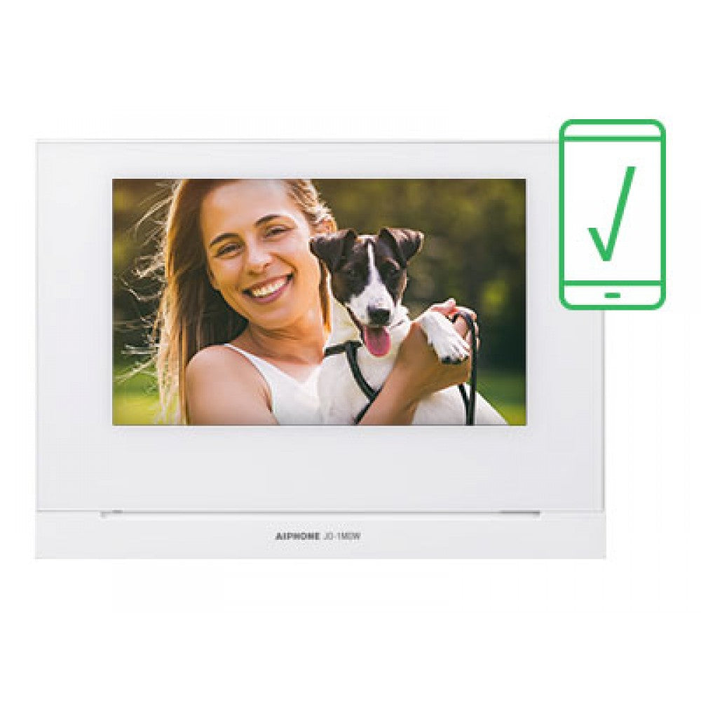 Aiphone JO-1MDW JO Series 2/4-Wire Intercom Monitor with WiFi (White)