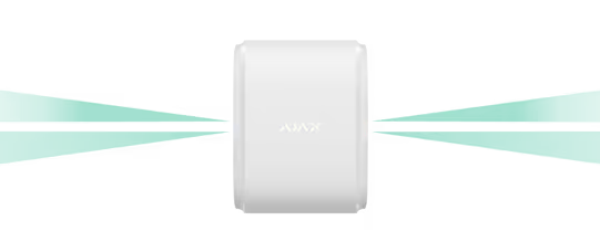 Ajax SmartBracket mounting panel for DualCurtain outdoor alarm detector in white, securing outdoor security devices.