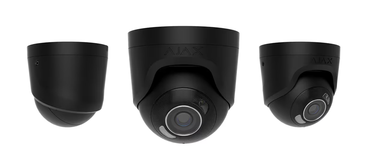 AJAX#126265 Ajax 8MP 2.8mm Turret HL IP Security Camera – White / Black