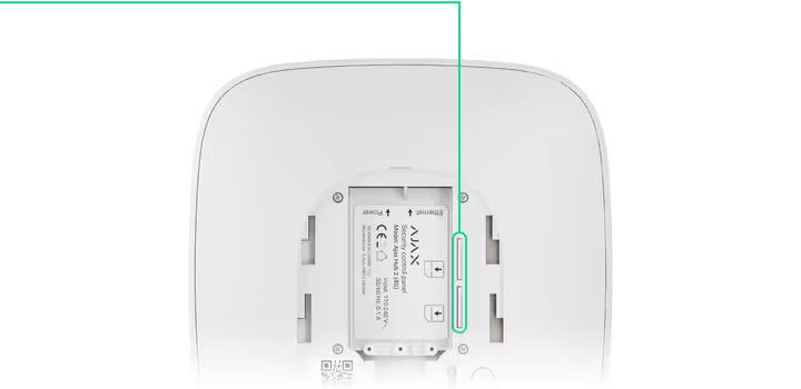 AJAX Hub 2 (4G) Jeweller Wireless Security Control Panel – White | Ethernet & Dual SIM LTE Alarm Hub | AJAX#35992