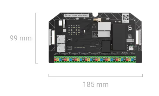 AJAX#124108 Ajax Superior Hub Hybrid (4G) Without Casing – Hybrid Fibra &amp; Jeweller Alarm Control Panel Board with Dual SIM 4G, Ethernet &amp; Photo Verification