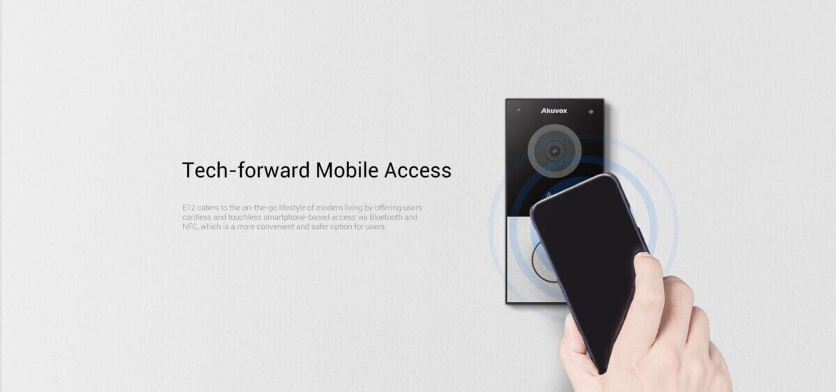 Akuvox E12S – Compact SIP Video Door Phone with 2MP Camera, RFID, NFC & Bluetooth