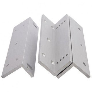 LOX AMZB1-LP L&Z bracket for single EM5700 and EM5000 magnetic locks, shown attached to lock components.