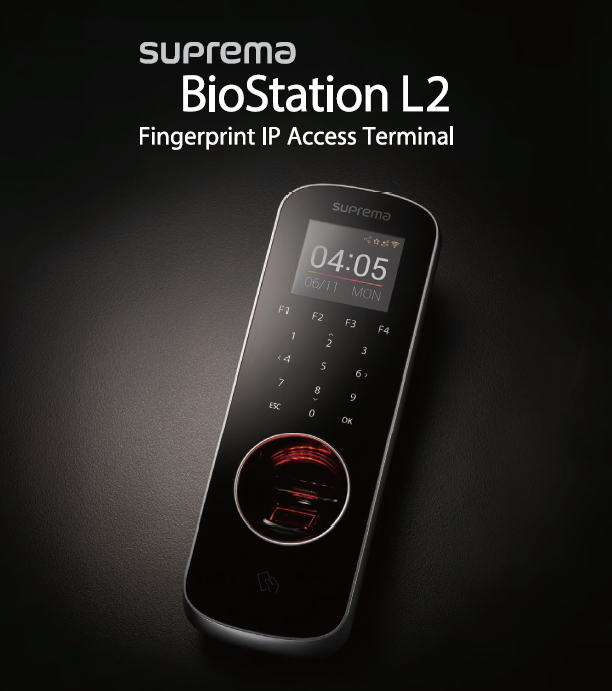 SUPREMA BSL2-OE BioStation L2, Next Gen IP Fingerprint and RFID reader, Up to 1,000,000 fingerprints, TCP/IP, Wiegand, RS485, Relay, Anti tamper, EM compatible