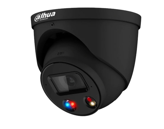 大华 AI TiOC 4x 6MP CCTV 摄像机（黑色）DH-IPC-HDW3649H-AS-PV-ANZ，4CH WizSense NVR DHI-NVR4104HS-4P 套件