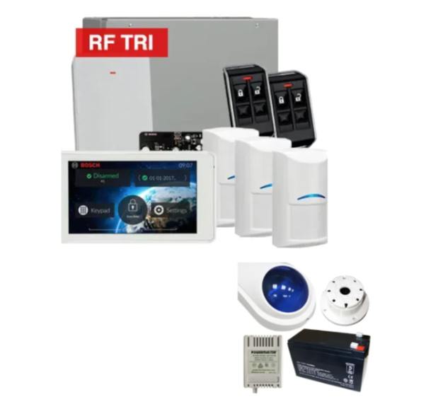 Bosch Solution 4000 Wireless Alarm Kit with TS5 Touchscreen and Tri-Tech Detectors – K4000-3WTRI-TS5-PREM