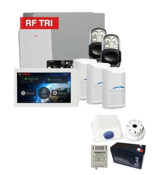 Bosch Solution 4000 Wireless Alarm Kit with TS5 Touchscreen and Tri-Tech Detectors – K4000-3WTRI-TS5-PREM