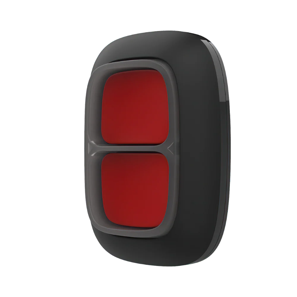 AJAX#30623 – Ajax DoubleButton Jeweller Wireless Hold-Up / Panic Button (Black) - CCTV Importers