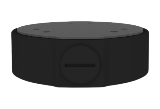 UNIVIEW UNVTR-JB03-H-IN-SE-BK Junction Box with Lid – Black Aluminium Alloy Mount for Dome, PTZ, Fisheye, and Turret Cameras | 126mm Diameter