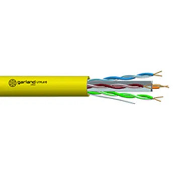 Garland Cat6A UTP Cable – 4 Pair Solid 23AWG, LSZH, Yellow – 305m Box