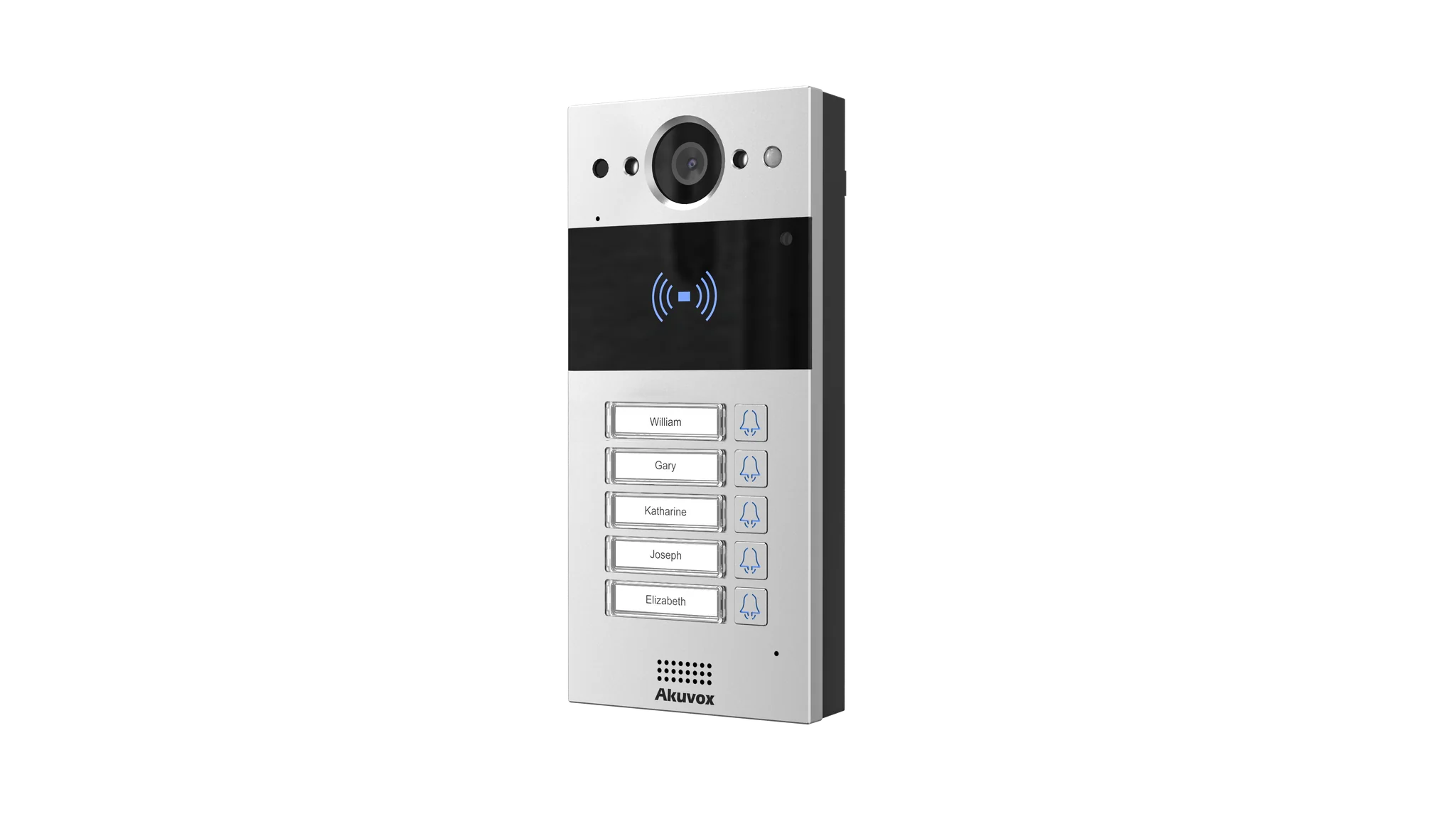 Akuvox R20BX5 IP Video Intercom – 5-Button SIP Door Station with 2MP Camera, Dual-Frequency RFID, PoE, Aluminum Body, Surface Mount SKU:R20BX5-SEC