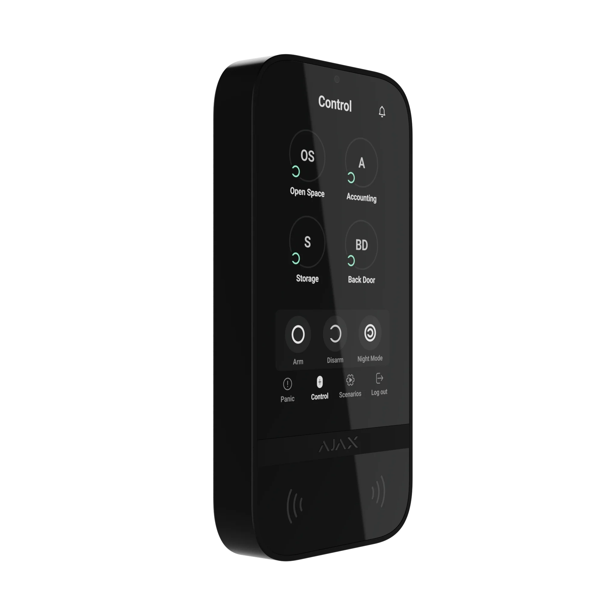 AJAX#58468 – Ajax KeyPad TouchScreen Jeweller Wireless Keypad (Black) - CCTV Importers