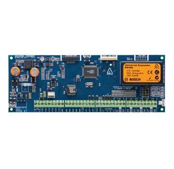 BOSCH CM705PB zone expander Solution 6000, Universal LAN zone expander module, PCB only, 8 Inputs, 4 Outputs, 1 amp power at 12VDC, Requires T1813S/T plug pack & TB100103 battery