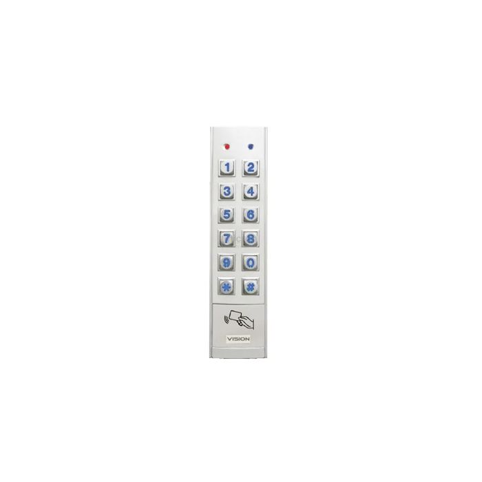 BOSCH CP156B Slimline External Keypad with Smart-Card Reader – Satin Chrome, IP67, Vandal Resistant for Solution 6000