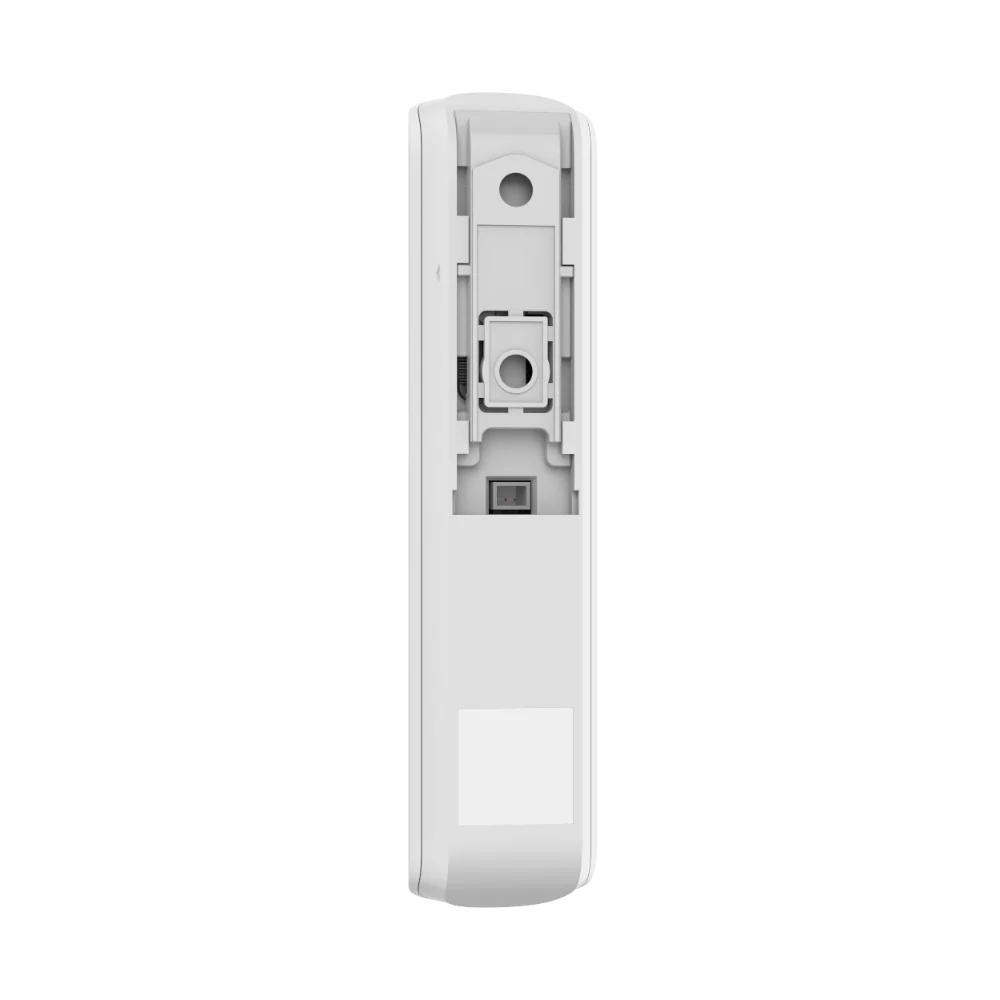 Ajax GlassProtect Jeweller wireless glass break detector, white indoor acoustic sensor for home security alarms.