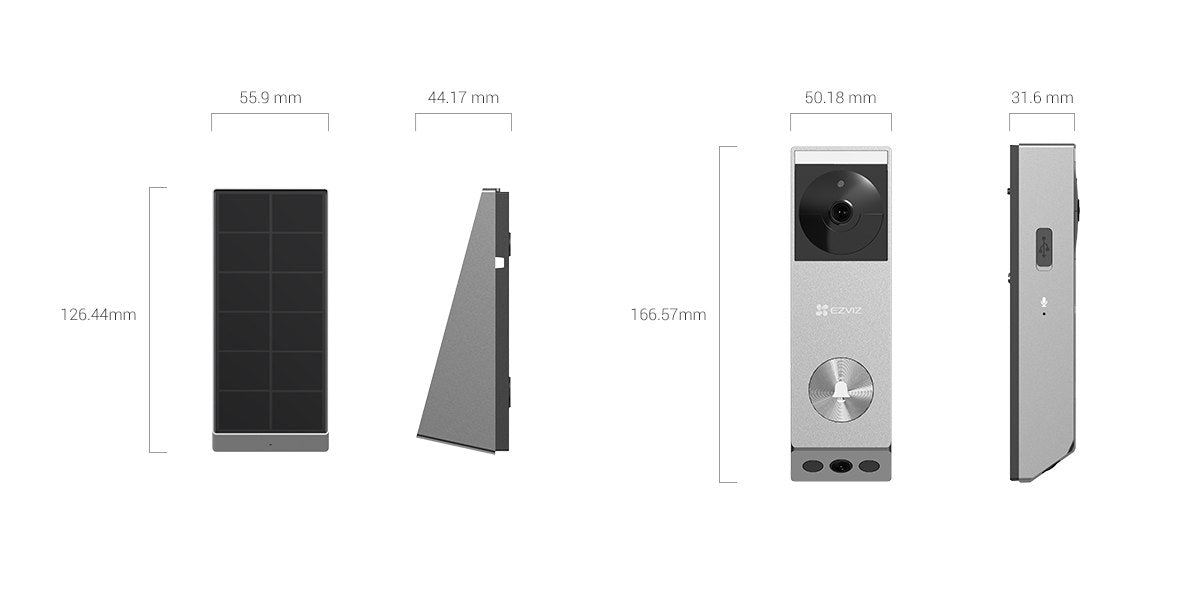 EZVIZ EP3x Pro Battery-Powered Video Doorbell – 2K Dual-Lens Security with Smart Detection