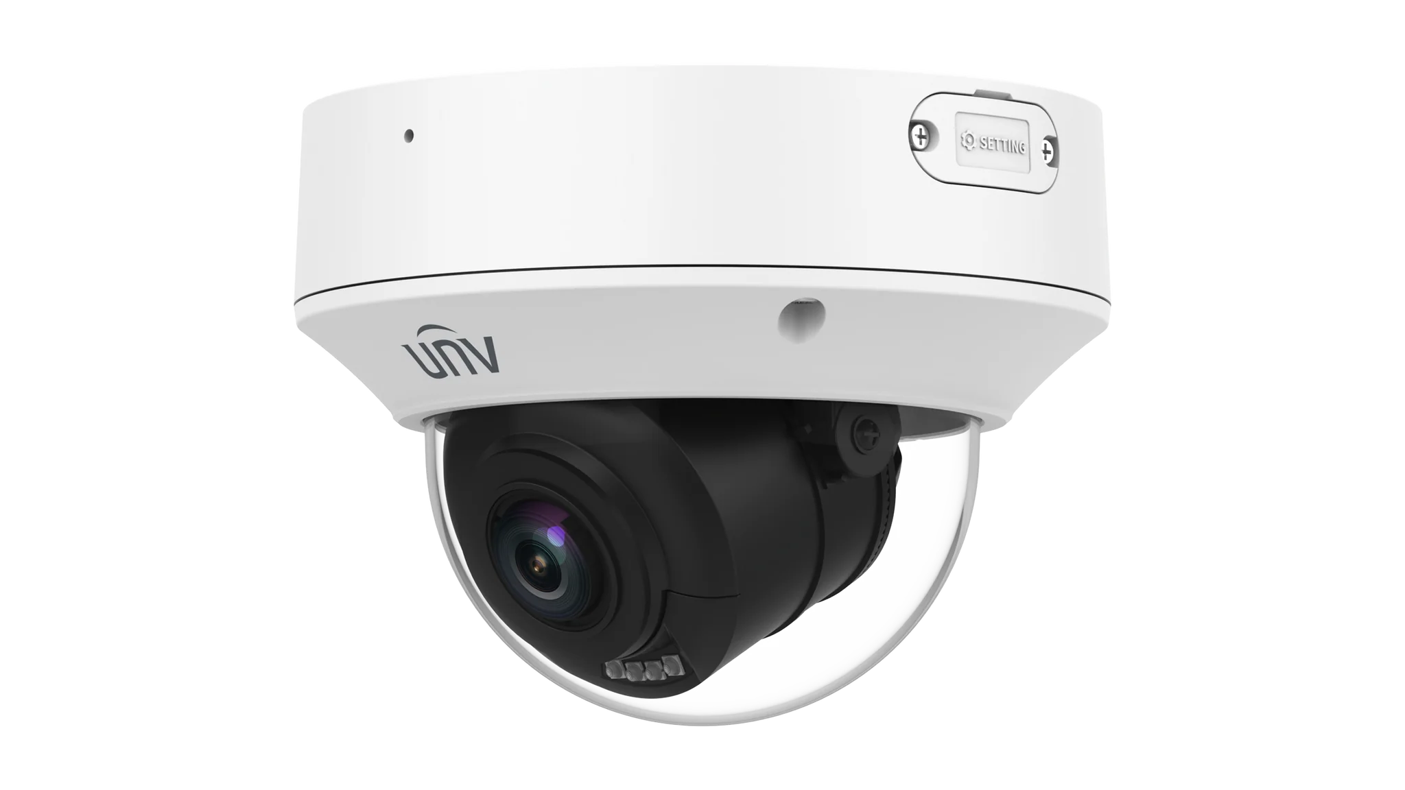 Uniview IPC3238SB-ADZKM-DL-I1 8MP 4K Intelligent Dual-Light Varifocal Dome IP Camera – 2.8–12mm, 40m IR/Warm Light, IP67, IK10 & PoE
