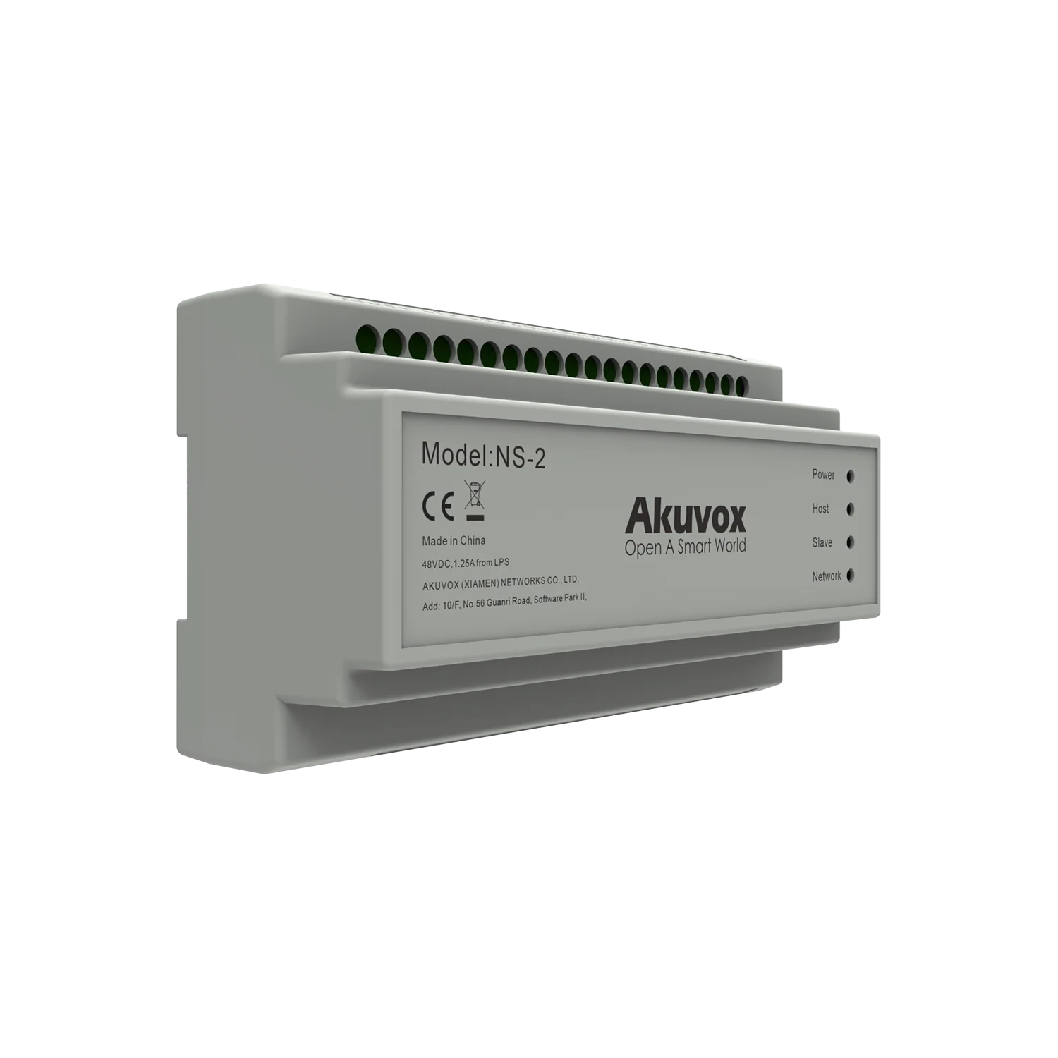 Akuvox NS-2 2-Wire IP Network Switch | Supports Up to 6 Devices, Long-Distance Transmission, Includes 48V Power Supply – Retrofit for Analog Intercom Systems