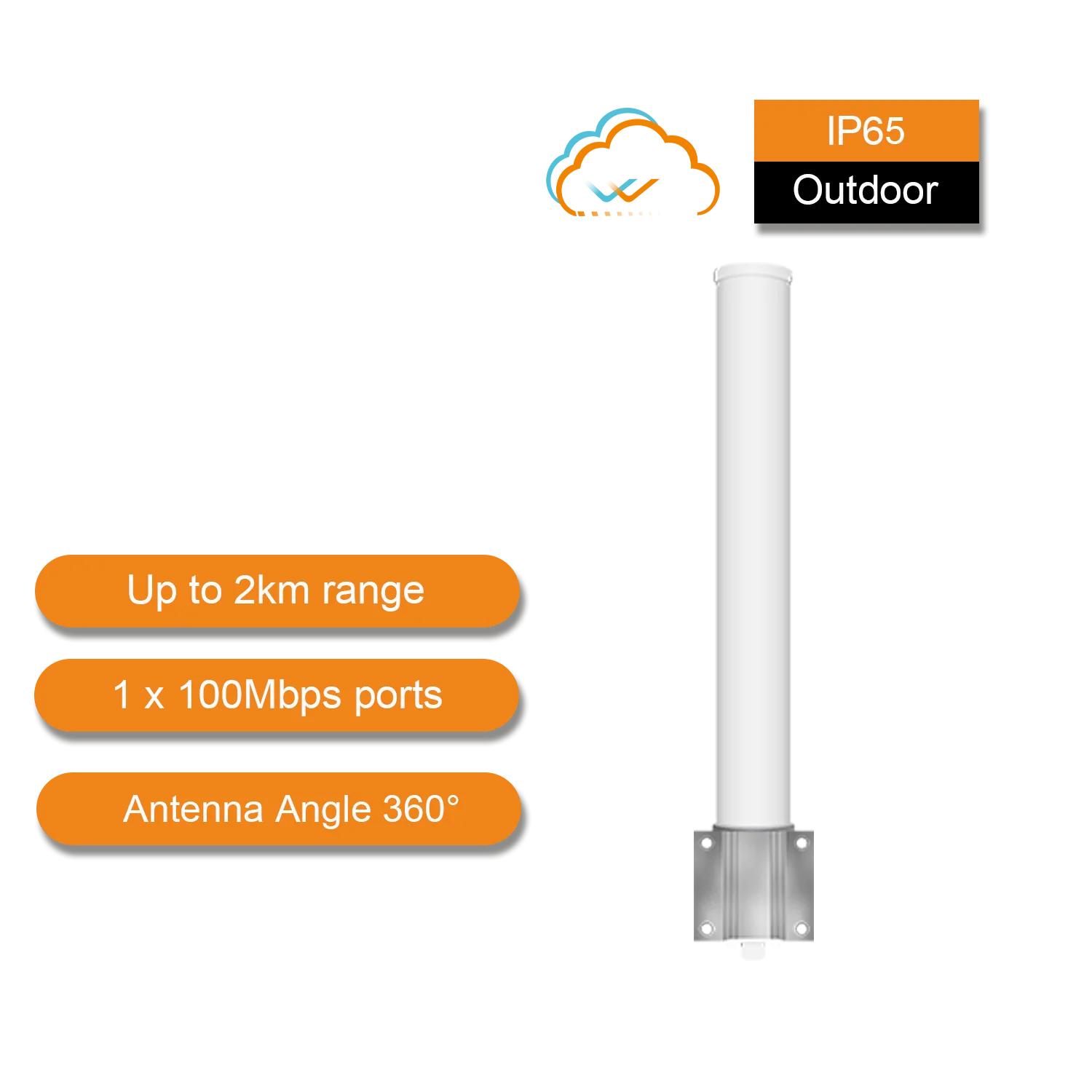 Wi-Tek (WI-CPE521 V2) Outdoor Wireless 360 Degree Coverage CPE