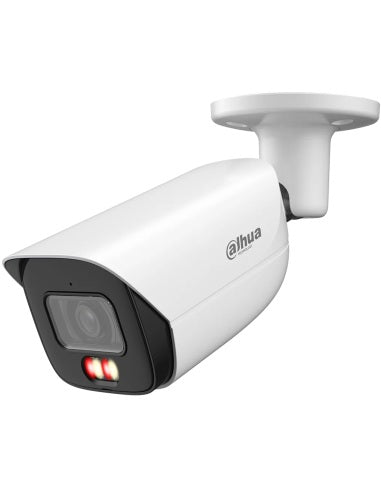 Dahua DH-IPC-HFW3867E-AS-IL-ANZ 8MP 4K WizSense AI Bullet IP Camera – Starlight, IR+Warm LED, 30M Night Vision, Fixed 2.8mm Lens, Built-In Mic, IP67, IK10, PoE, MicroSD Up to 512GB, White